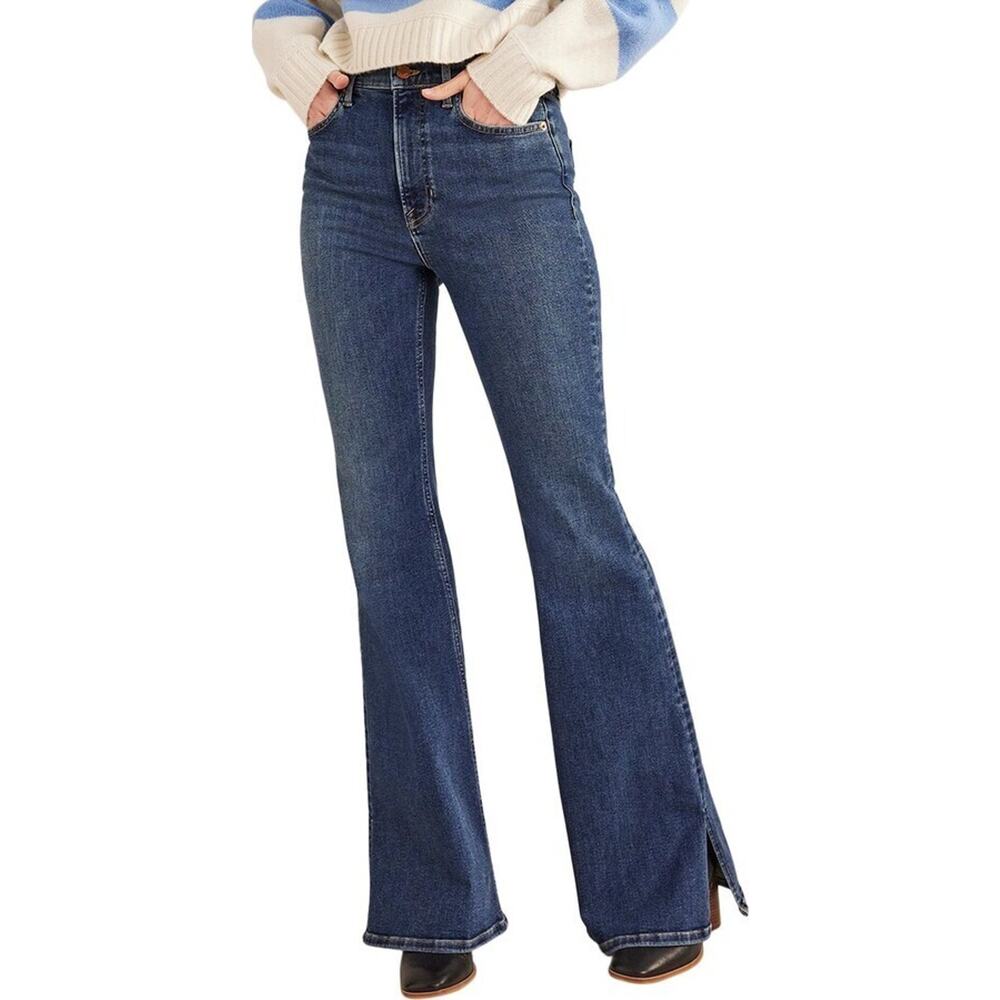 NWT Boden Fitted High Rise Split Flare Wide Leg Jeans-W 31 L32
